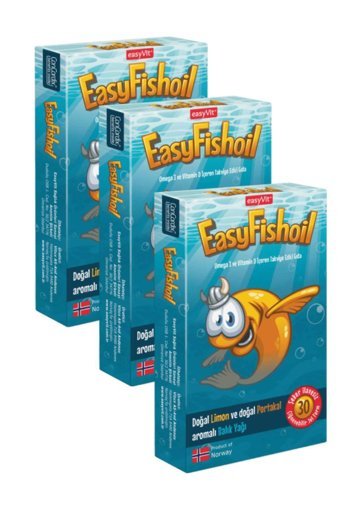 Easyvit Fish Oil Aromalı Çocuk Vitamin 3x30 Tablet