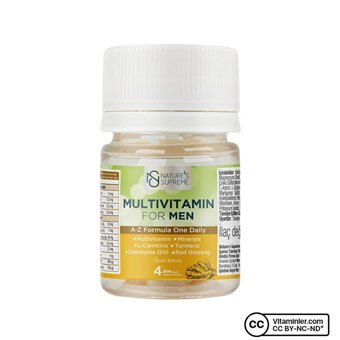 Nature'S Supreme Aromasız Erkek Vitamin 4 Kapsül