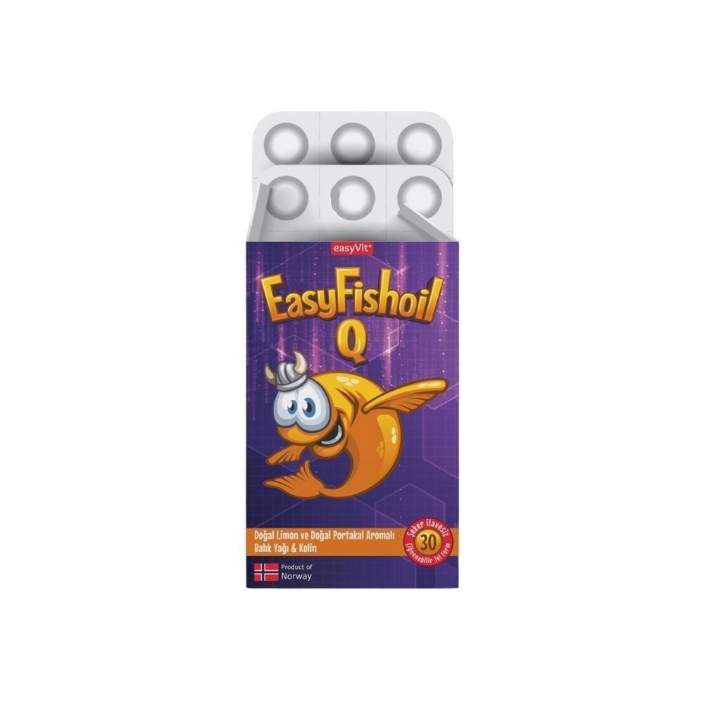 Easyvit Fishoil‎ Q B6 - B12 Sade Çocuk Vitamin 30 Tablet