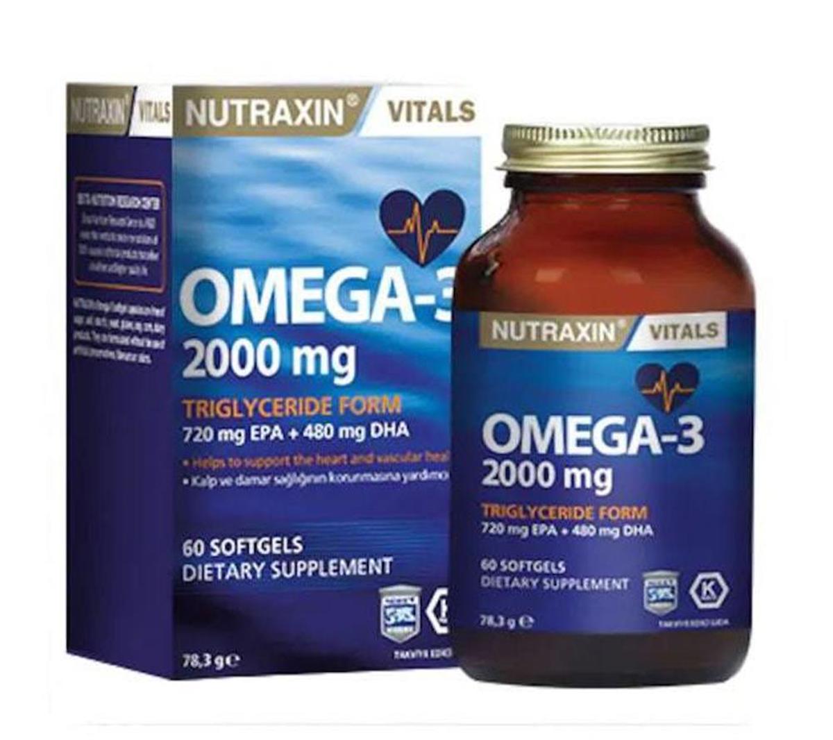 Nutraxin Omega-3 Sade Unisex Vitamin 60 Adet