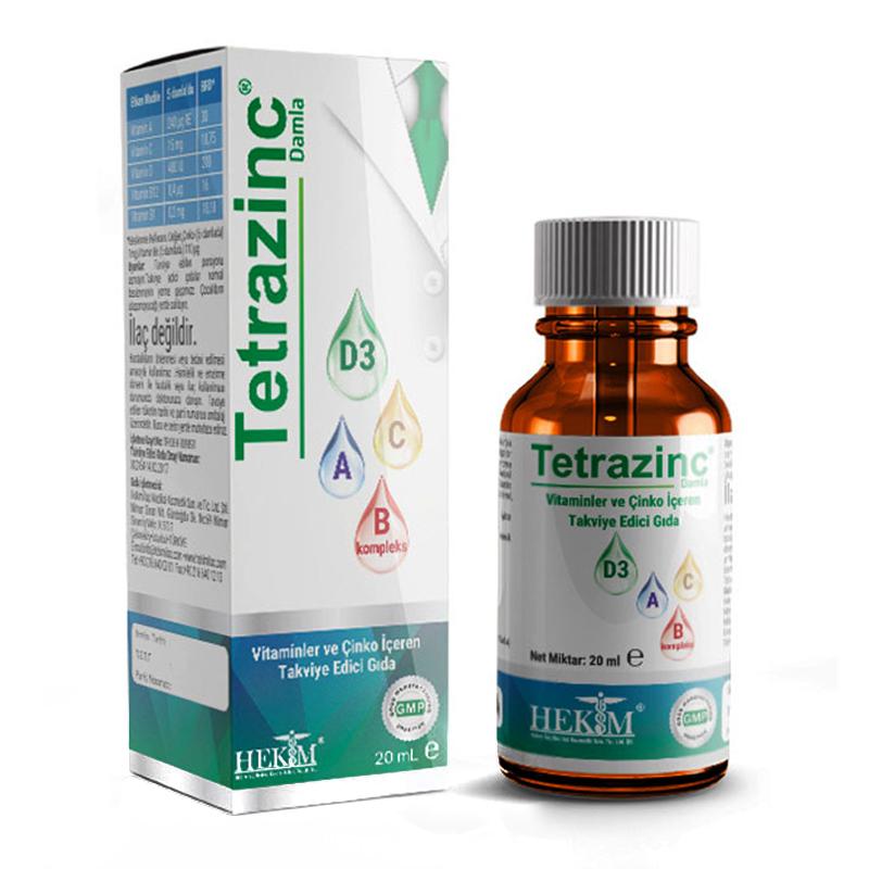 Hekim İlaç Tetrazinc Tetrazinc Sade Unisex Vitamin 20 ml