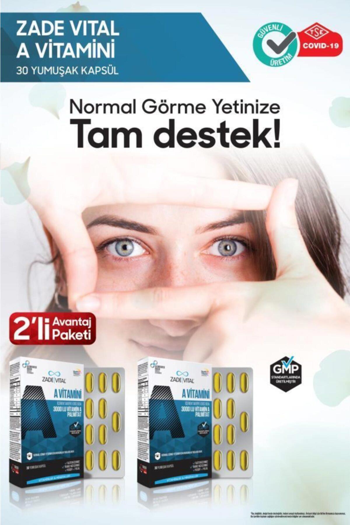 Zade Vital A Vitamini Sade Unisex 2x30 Kapsül