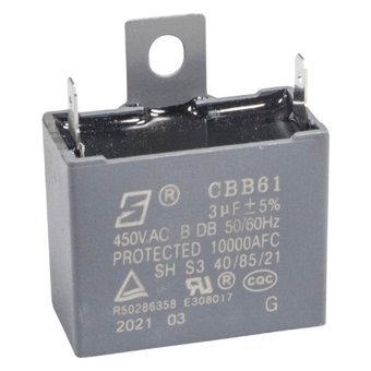 Motorobit CBB61 3uf 450V Kablolu Kutulu Daimi Kondansatör - 1 Adet