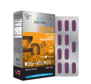 Zade Vital Çinko Plus Aromasız Unisex Vitamin 30 Kapsül
