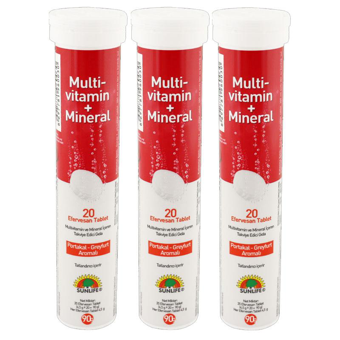 Sunlife Kalsiyum Aromalı Unisex Vitamin 3x20 Tablet