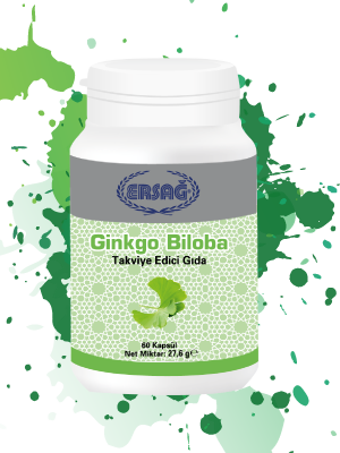 Ersağ Ginkgo Biloba Sade Unisex Vitamin 60 Kapsül