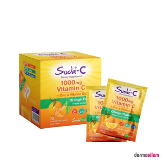Suda Vitamin Çinko Aromalı Unisex Vitamin 20 Şase