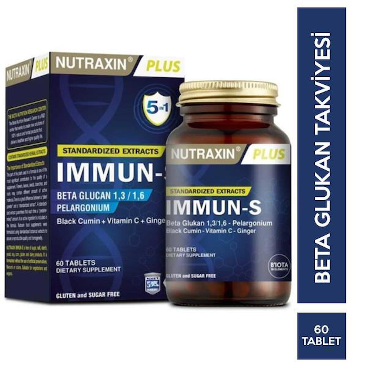 Nutraxin Glukan Sade Unisex Vitamin 60 Tablet