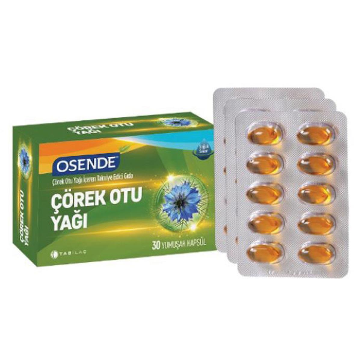 Osende Çörek Otu Yağı Sade Unisex Vitamin 30 Tablet