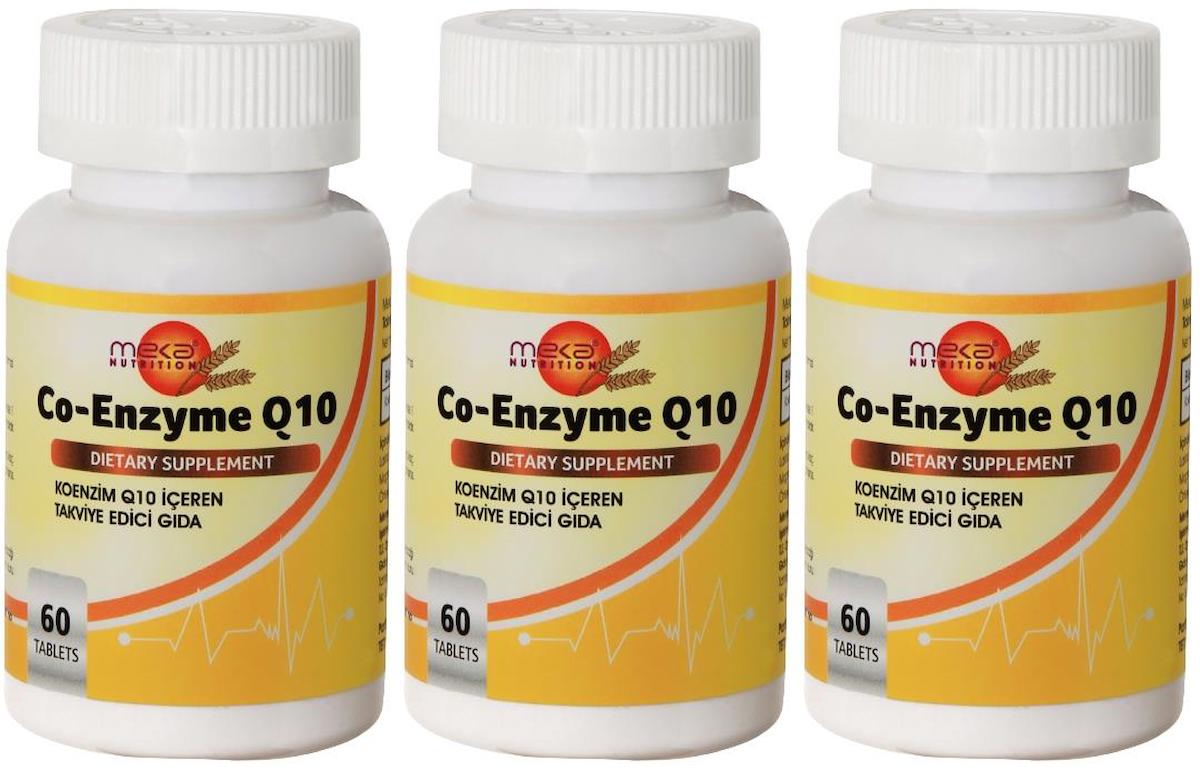 Meka Nutrition Coenzyme Q10 Aromasız Unisex Vitamin 3x60 Tablet