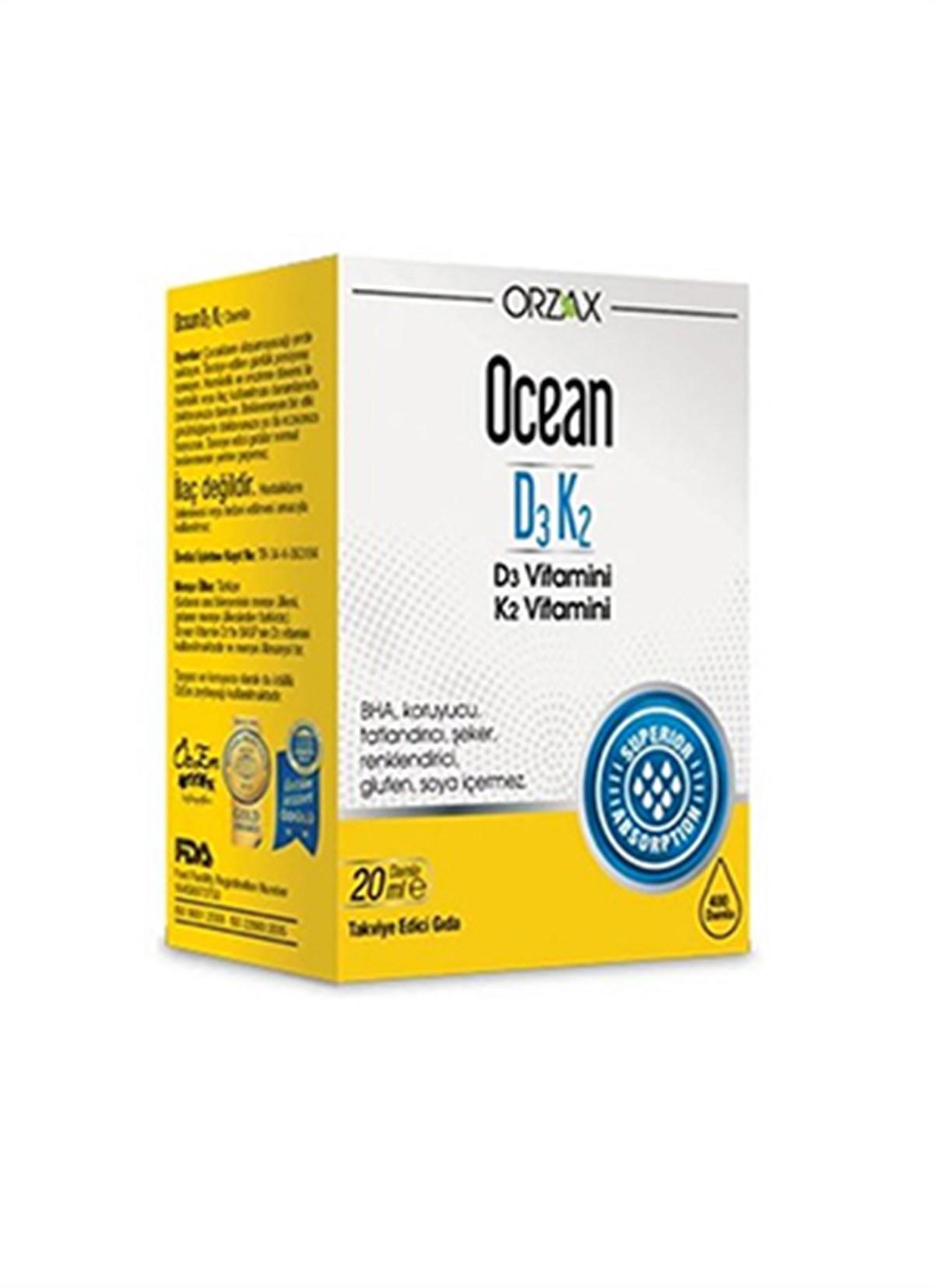 Ocean Orzax D3 Vitamini Aromasız Unisex 20 ml