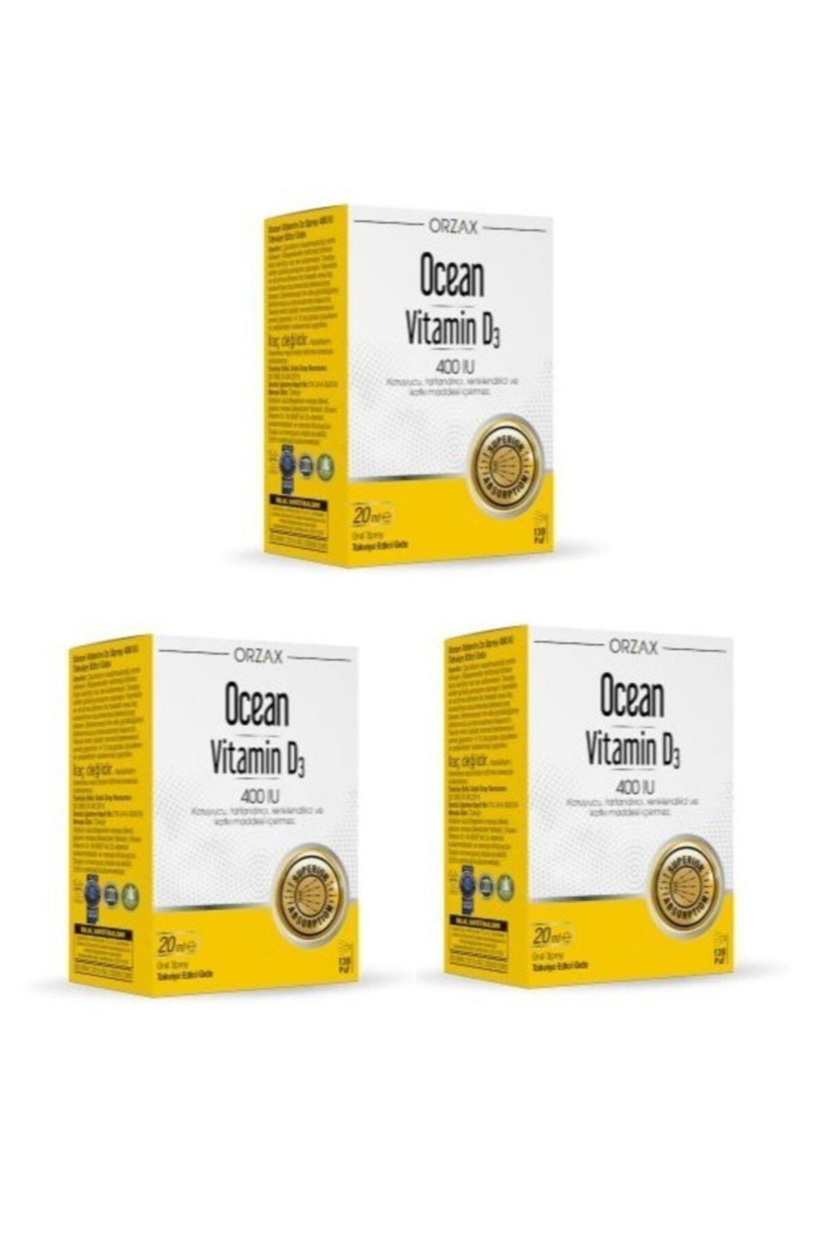 Ocean D3 Vitamini Aromasız Çocuk - Yetişkin 3x20 ml