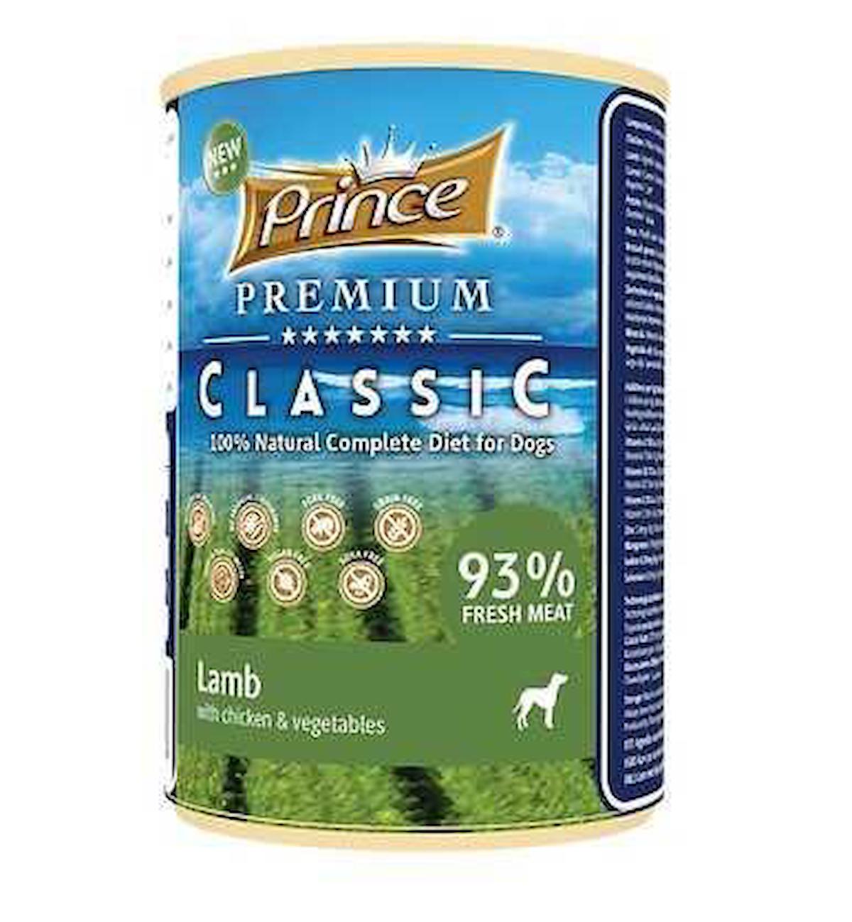 Prince Classic Kuzu Etli ve Tavuklu Ezme Yaş Köpek Maması 400 gr Tekli