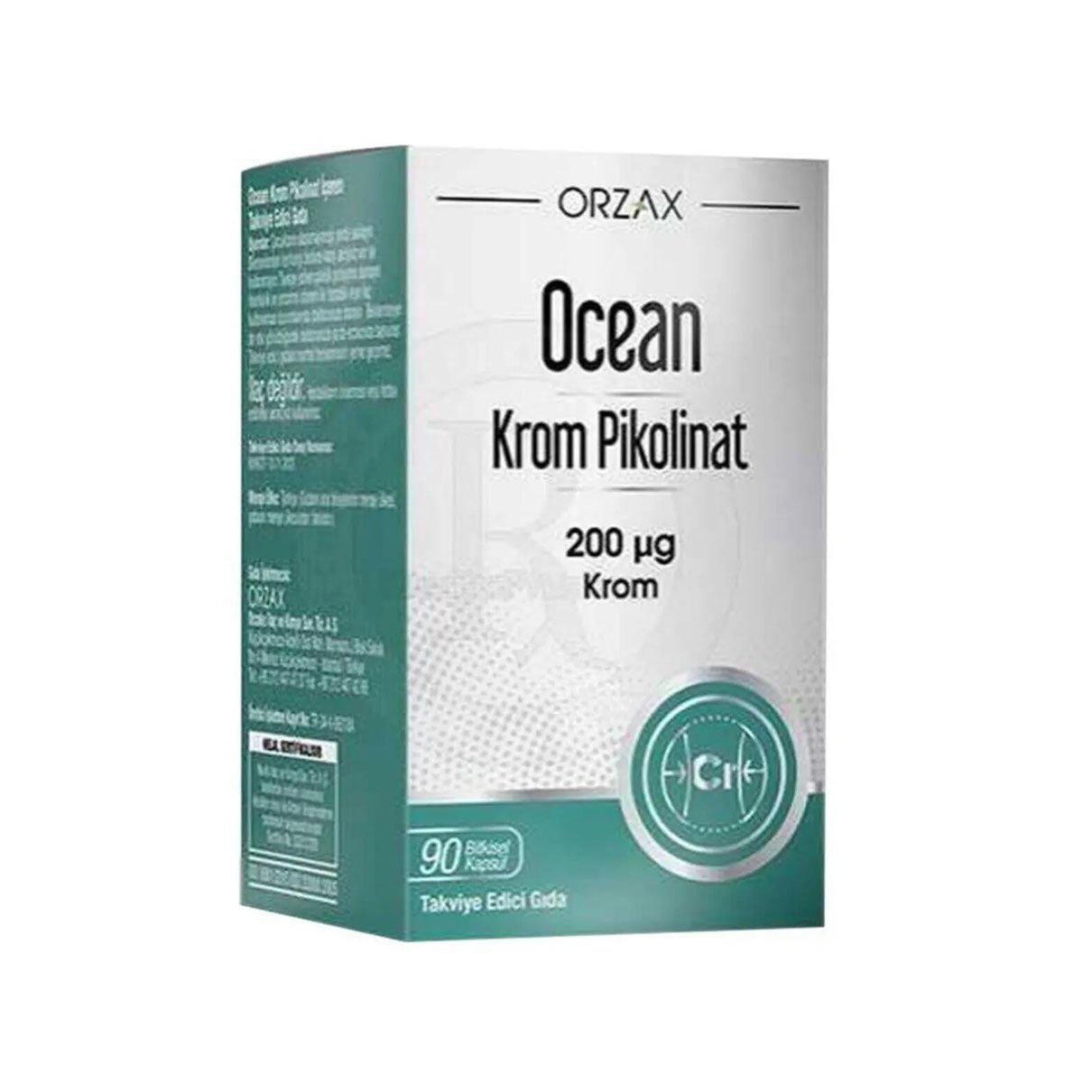 Ocean Krom Pikolinat Aromasız Yetişkin Bitkisel Besin Desteği 90 Tablet