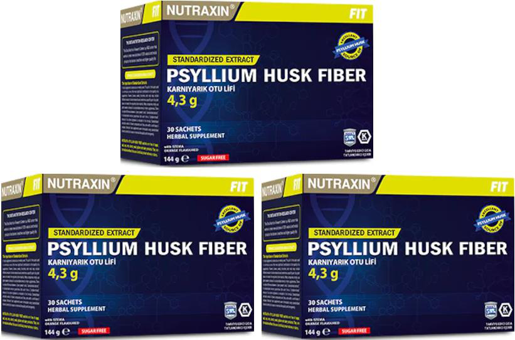 Nutraxin Psyllı Husk Aromalı Yetişkin Bitkisel Besin Desteği 3x30 Adet