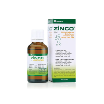 Berko Zinco Sade Yetişkin Bitkisel Besin Desteği 30 ml