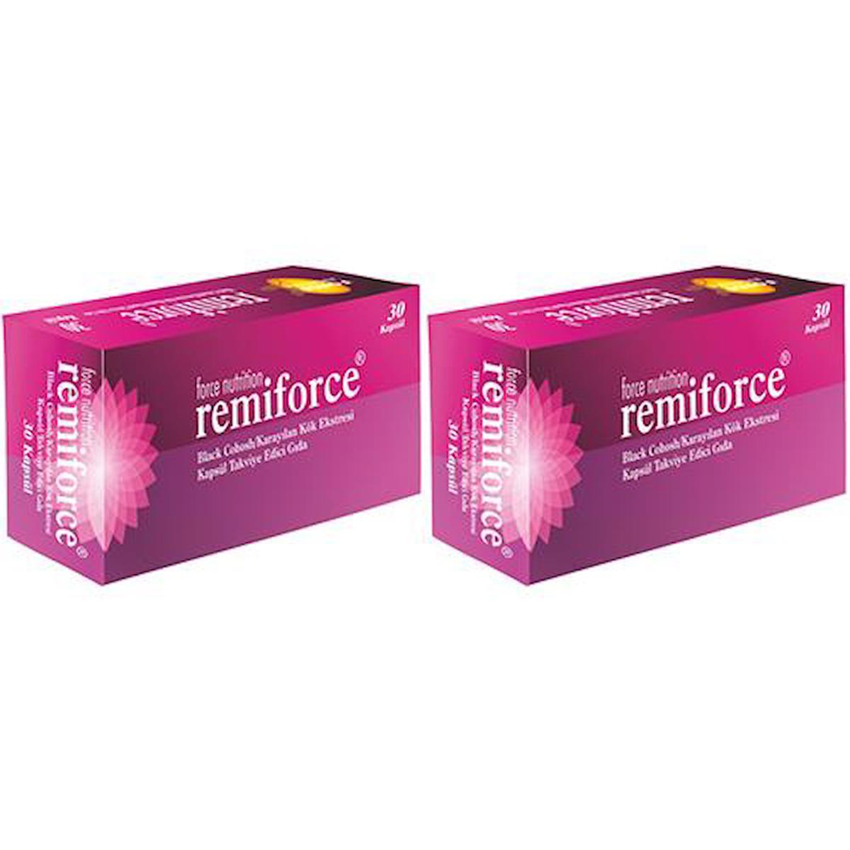 Force Nutrition Remiforce Aromasız Yetişkin Bitkisel Besin Desteği 2x30 Kapsül