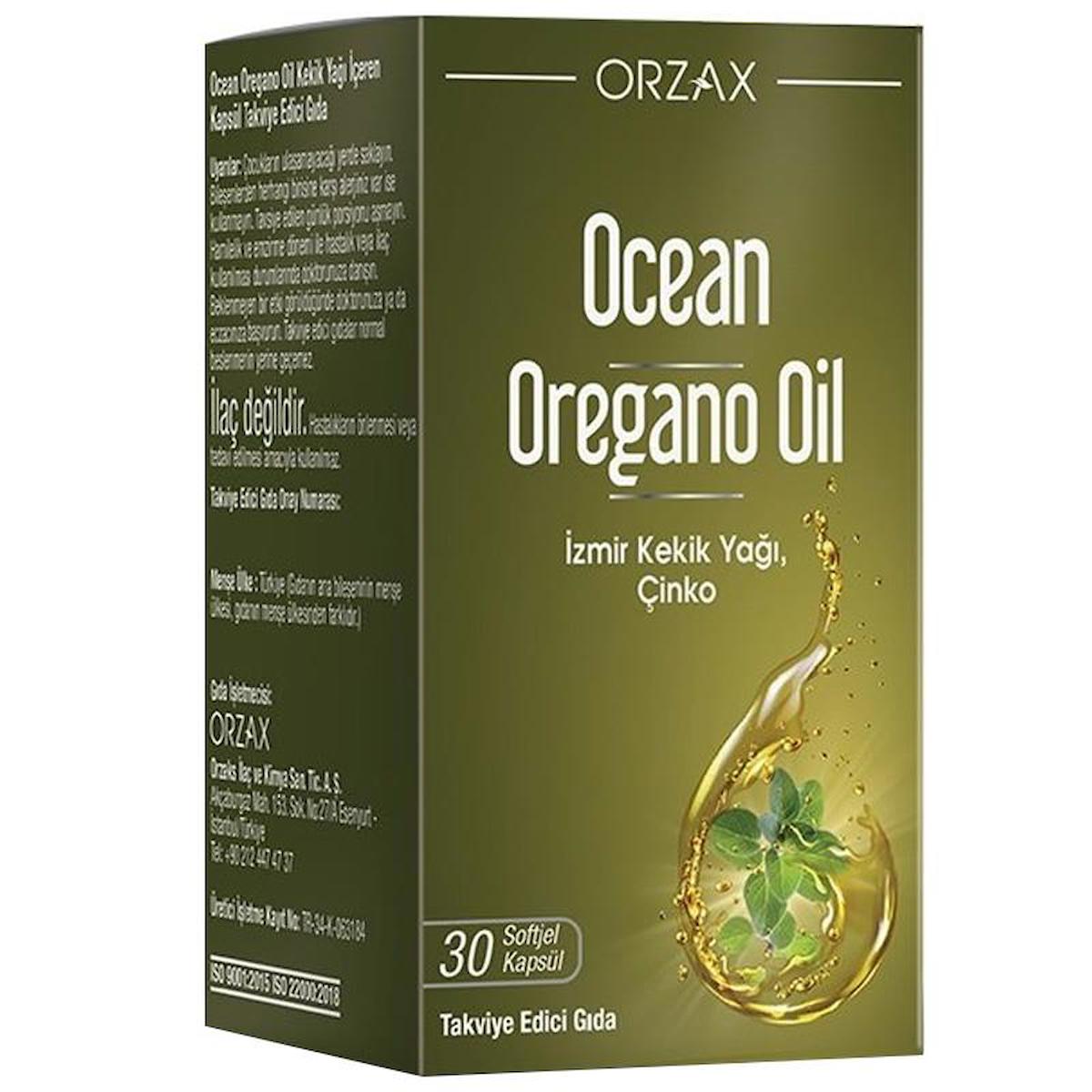Ocean Oregano Oil Yetişkin Bitkisel Besin Desteği 30 Tablet