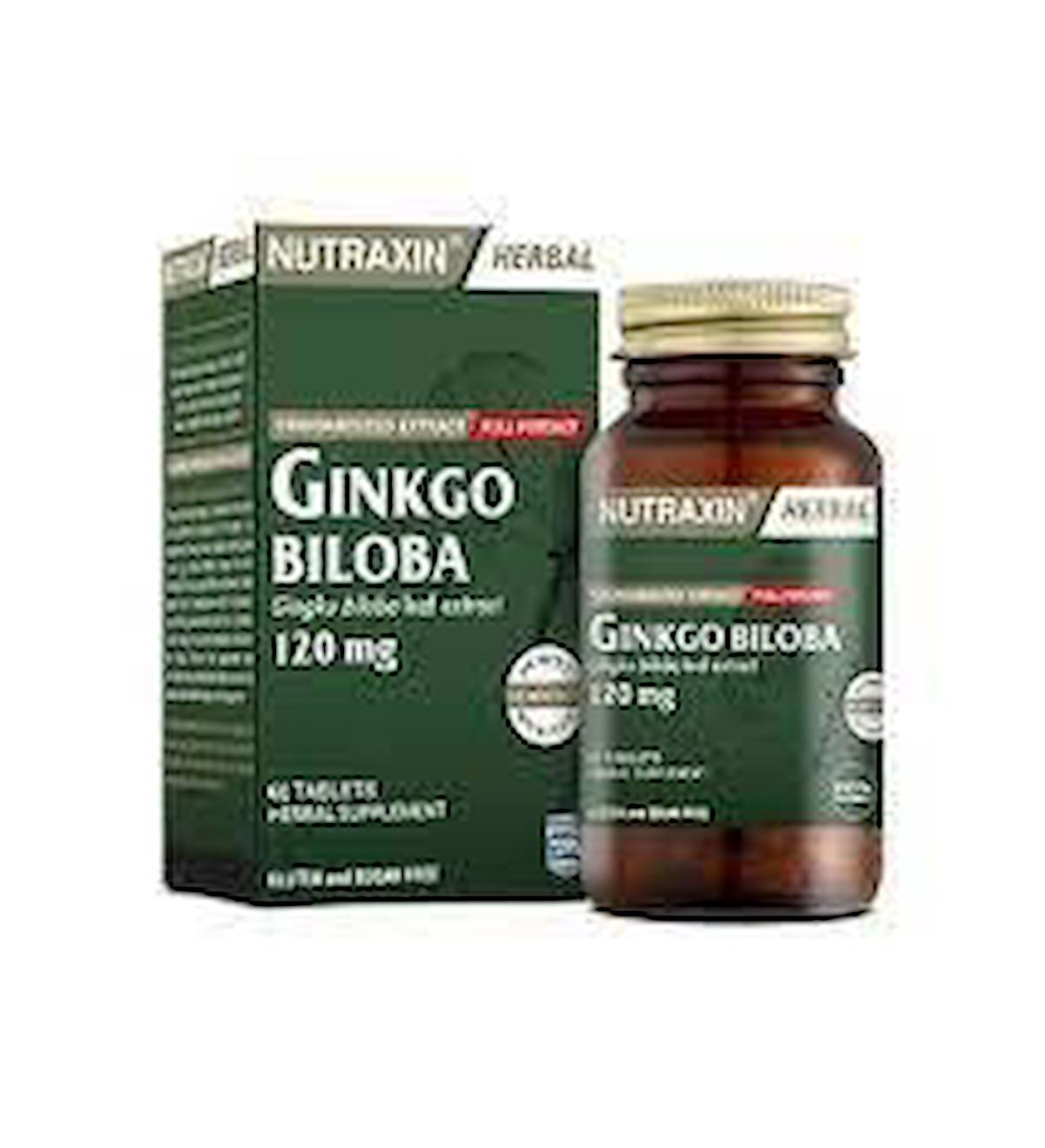 Nutraxin Plus Ginkgo Aromasız Yetişkin Bitkisel Besin Desteği 60 Tablet