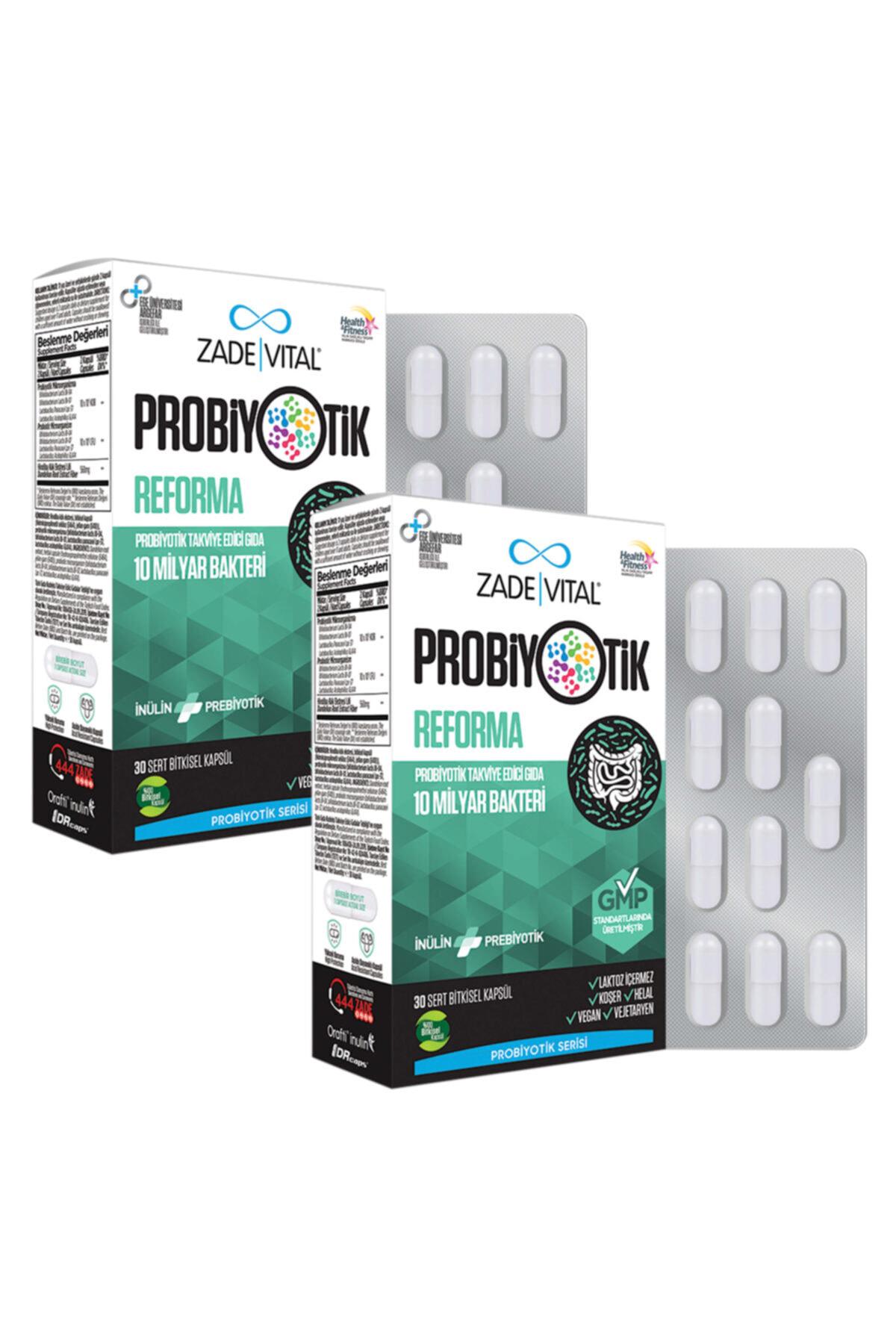 Zade Vital Probiyotik Reforma Aromasız Yetişkin Bitkisel Besin Desteği 2x60 Kapsül