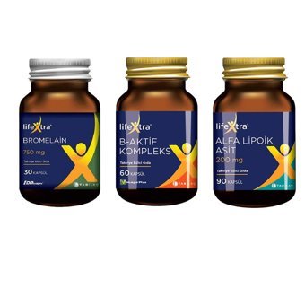 Tab İlaç Bromelain Aromasız Yetişkin Bitkisel Besin Desteği 60 - 90 - 30 Tablet