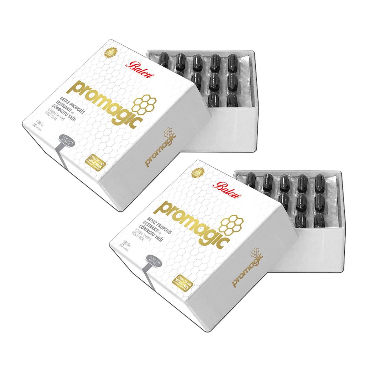 Balen Promagic Çörekotu Yağı Aromalı Yetişkin Bitkisel Besin Desteği 60 Kapsül