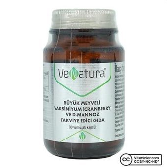 Venatura Cranberry Ve D Mannoz Aromasız Yetişkin Bitkisel Besin Desteği 30 Tablet