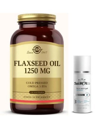 Solgar Flaxseed Oil Aromasız Yetişkin Bitkisel Besin Desteği 100 Kapsül