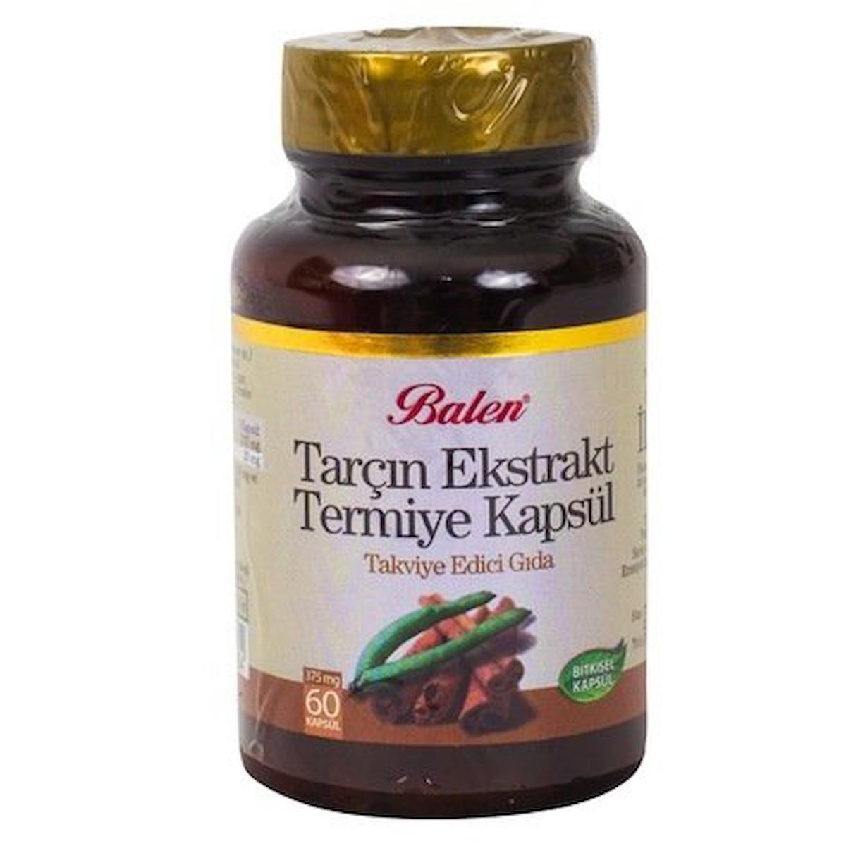Balen Tarçın Ekstratlı Termiye Aromalı Yetişkin Bitkisel Besin Desteği 60 Tablet