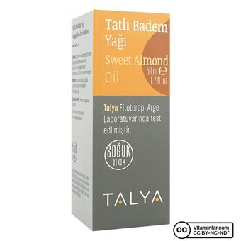 Talya Sweet Almond Oil Aromasız Yetişkin Bitkisel Besin Desteği 50 ml