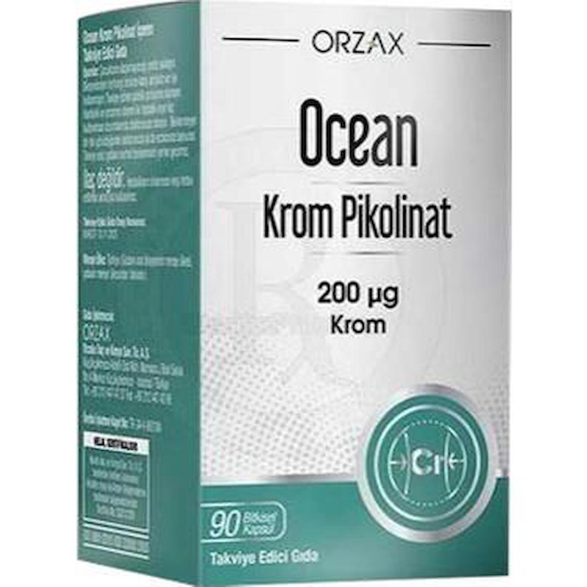Ocean Krom Pikolinat Sade Yetişkin Bitkisel Besin Desteği 90 Tablet