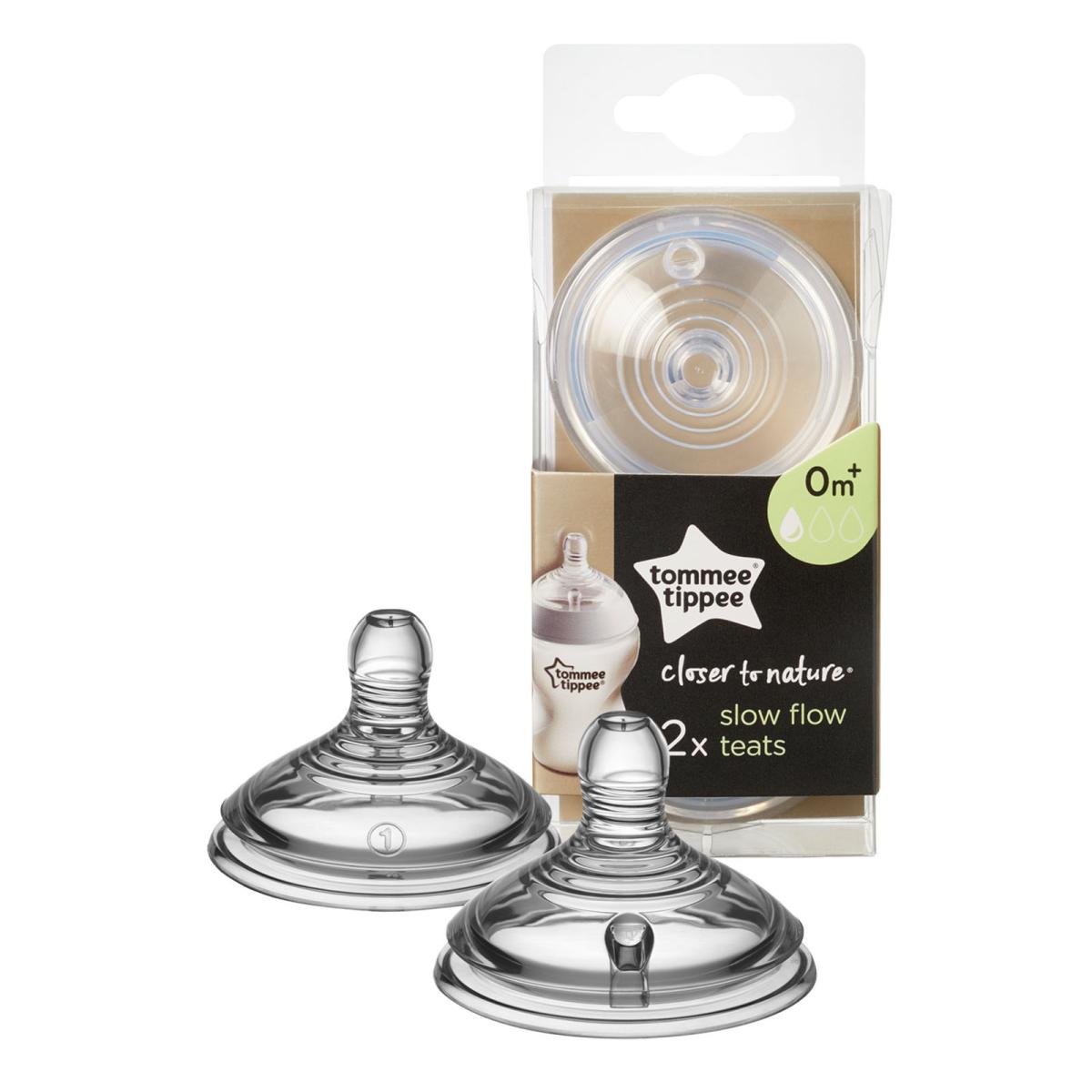 Tommee Tippee Closer to Nature Silikon Yenidoğan 0+ Ay Yavaş Akışlı Geniş Ağızlı 2'li Biberon Emziği