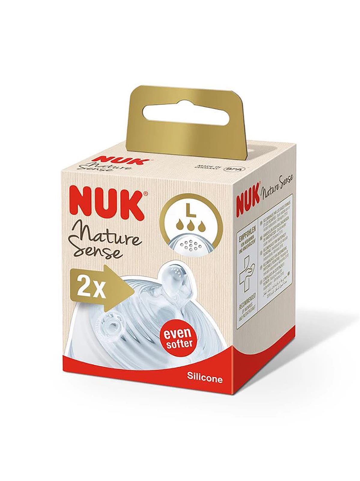 Nuk Nature Sense 709306 L Silikon 18+ Ay Hızlı Akışlı Geniş Ağızlı Damaklı Biberon Emziği