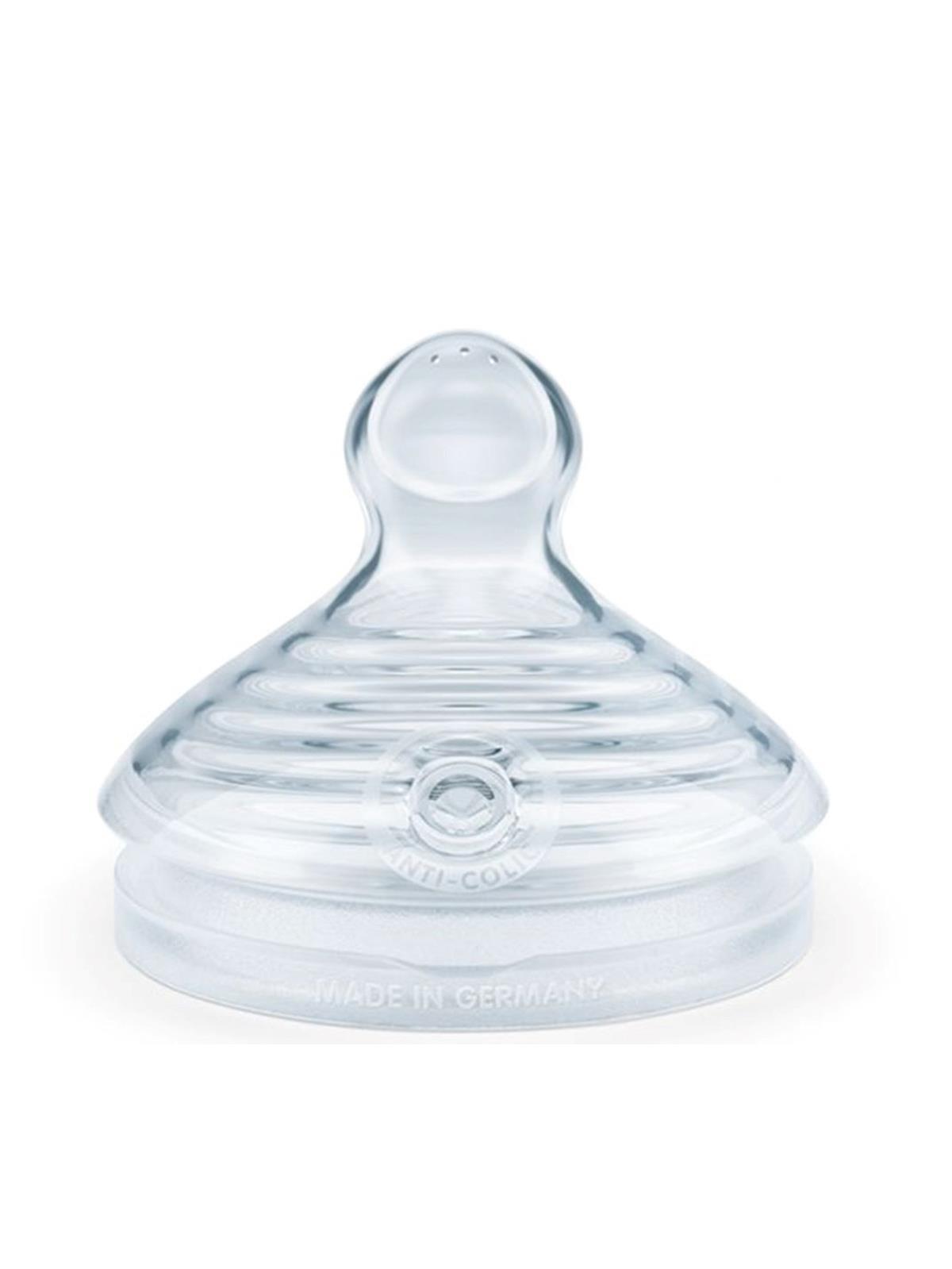 Nuk Nature Sense 709304 S Silikon Yenidoğan 0-6 Ay Yavaş Akışlı Geniş Ağızlı Damaklı Biberon Emziği