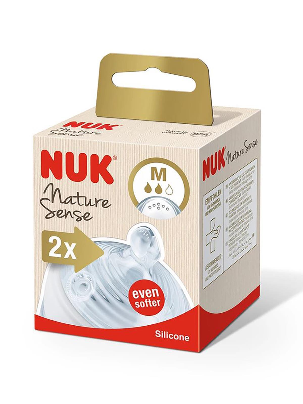 Nuk Nature Sense 709305 M Silikon 6+ Ay Hızlı Akışlı Geniş Ağızlı Damaklı Biberon Emziği