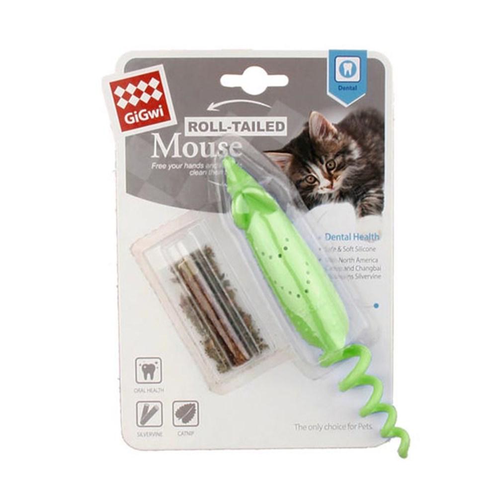 Gigwi Kedi Otlu Isırma Yavru-Yetişkin Fare Kedi Oyuncağı