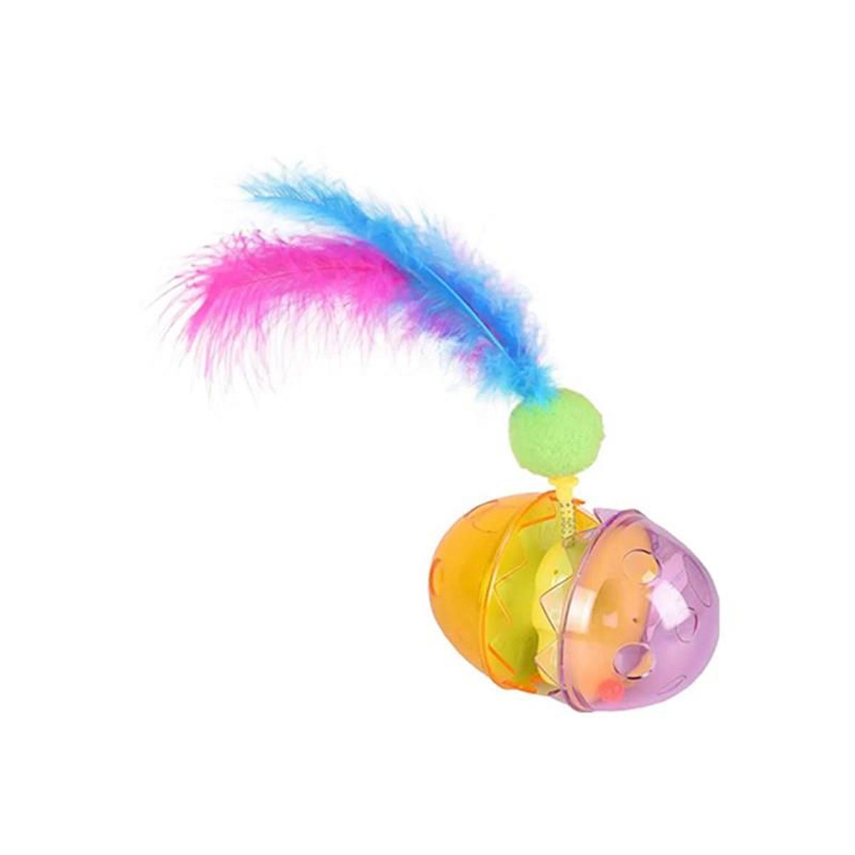 Flamingo Ugo Hareketli Tüylü Isırma Yavru-Yetişkin Top Kedi Oyuncağı