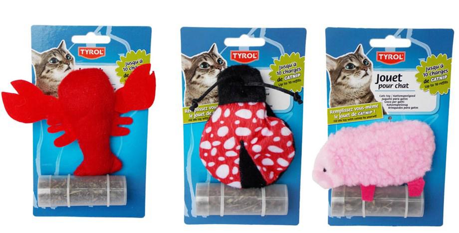 Vitalveto Kedi Otlu Peluş Isırma Yavru-Yetişkin Koyun - Uğur Böceği Kedi Oyuncağı