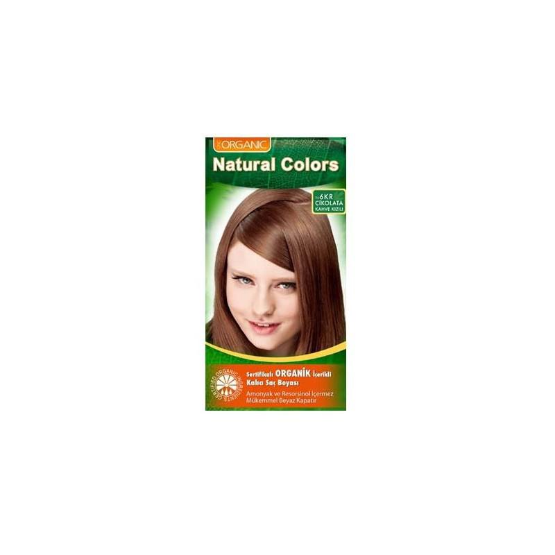 Natural Colors 6KR Çikolata Kahve Kızılı Organik Krem Saç Boyası