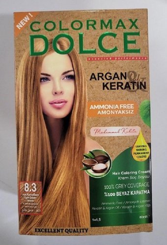 Colorx 8.3 Açık Kumral Dore Amonyaksız Krem Saç Boyası 60 ml