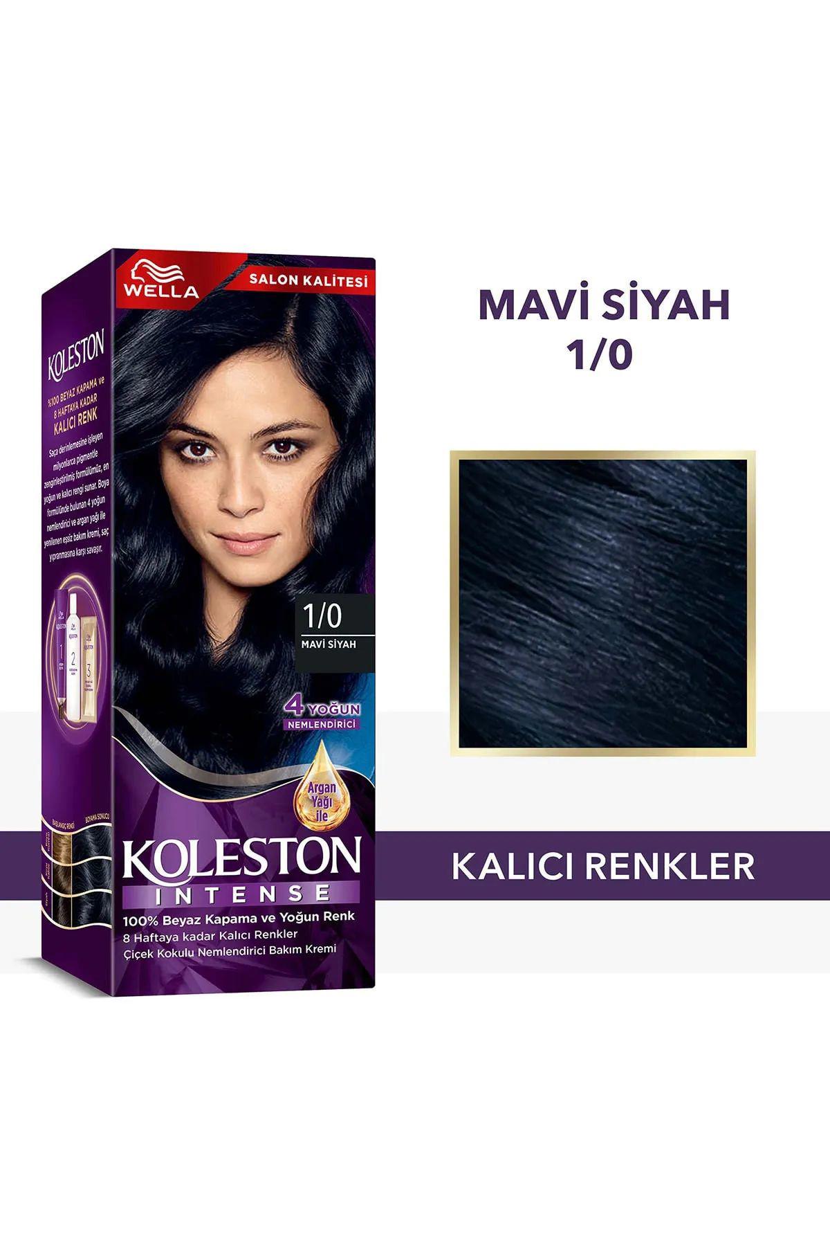 Wellax 1.0 Mavi Siyah Krem Saç Boyası 50 ml