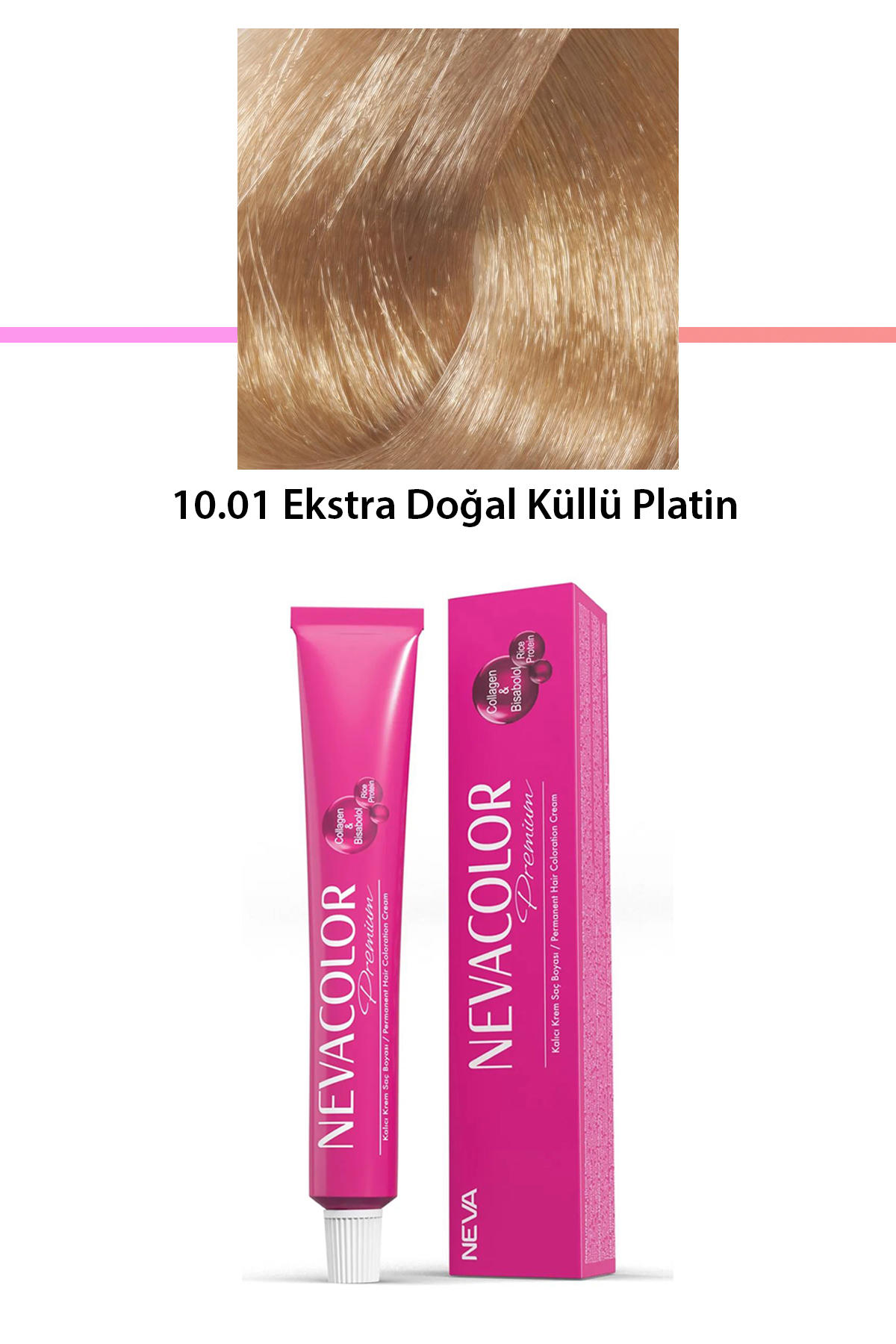 Nevacolor 10.01 Ekstra Doğal Küllü Platin Organik Krem Saç Boyası 50 gr