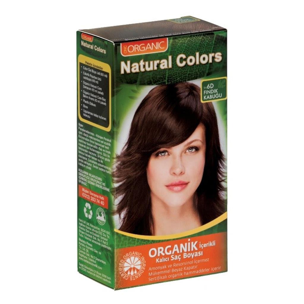 Organic Natural Colors 6d Fındık Kabuğu Organik Krem Saç Boyası