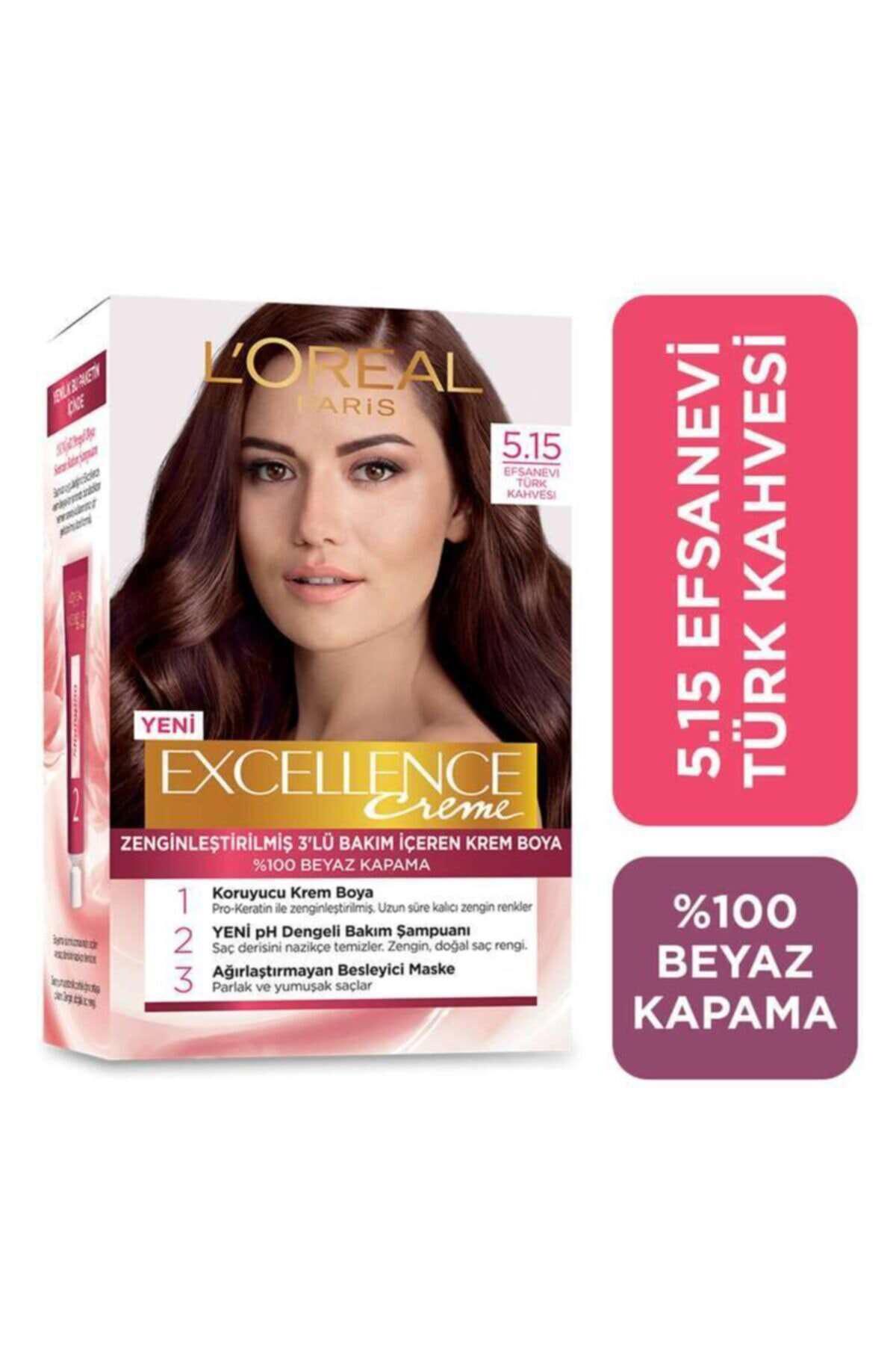 L'Oreal Professionnel 5.15 Efsanevi Türk Kahvesi Amonyaksız Krem Saç Boyası