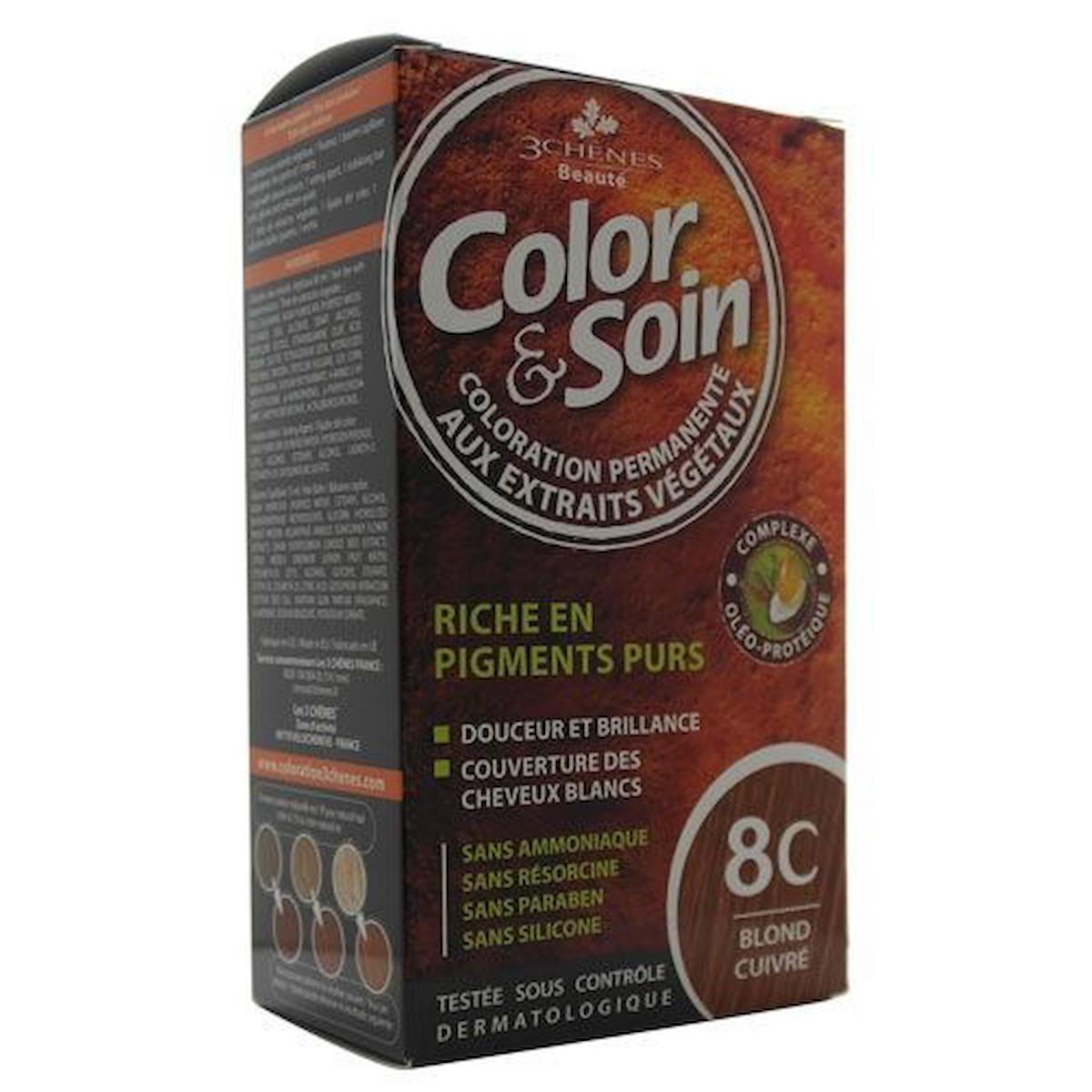 Color Soin 8C Bakır Sarı Organik Krem Saç Boyası 120 ml