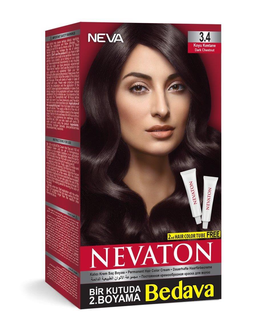 Neva 3.4 Koyu Kahve Krem Saç Boyası