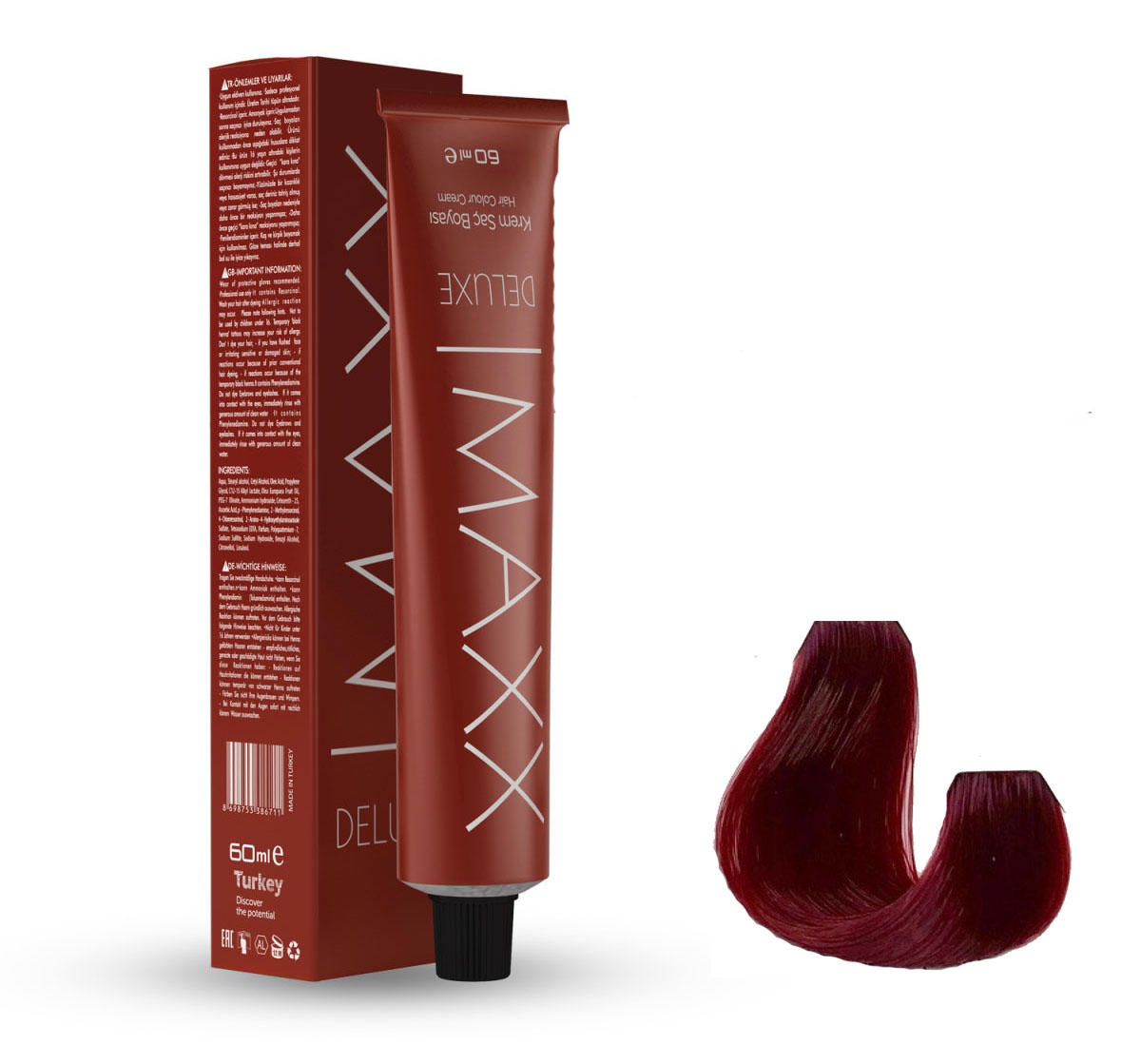 Maxx 7.65 Lal Kızılı Krem Saç Boyası 60 ml