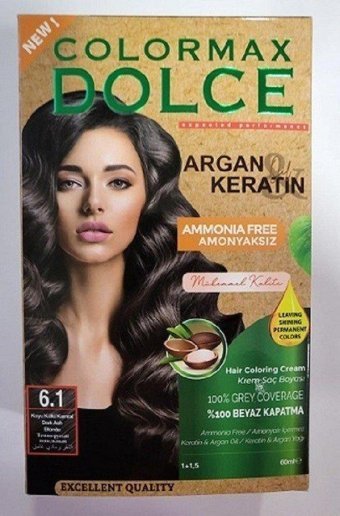 Colorx 6.1 Koyu Küllü Kumral Amonyaksız Krem Saç Boyası 60 ml