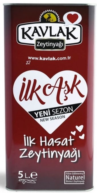 Kavlak İlk Hasat Polifenolsüz Soğuk Sıkım Teneke Birinci Zeytinyağı 5 lt