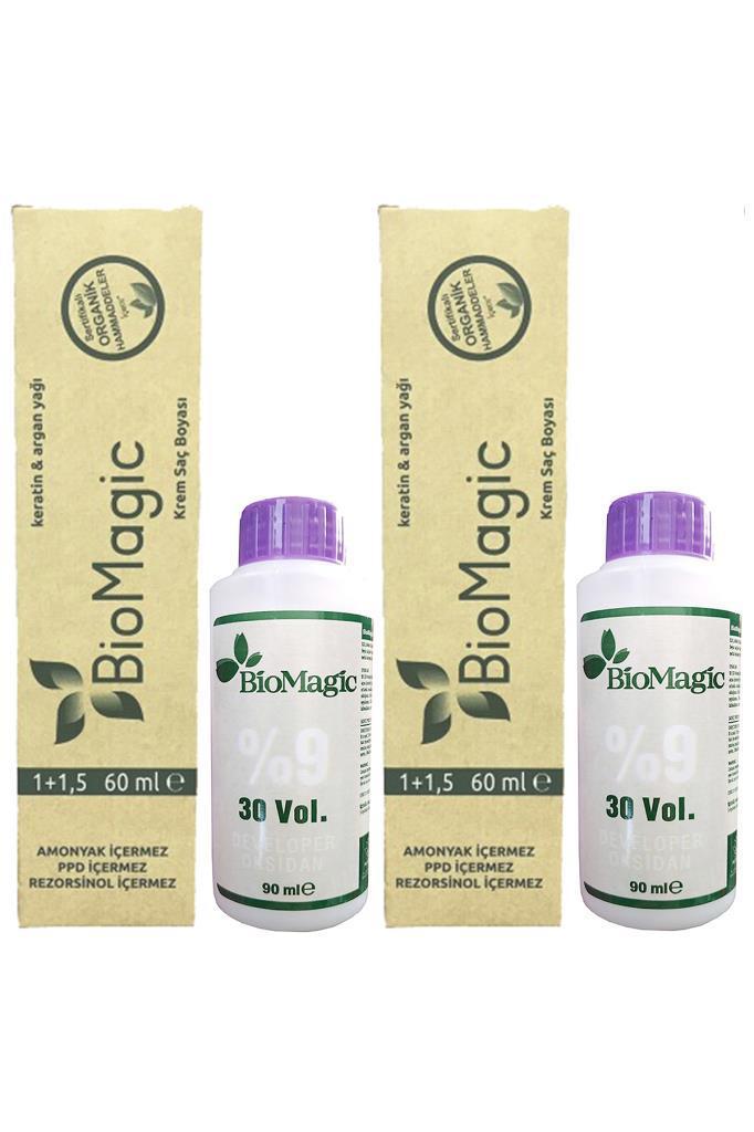 Biomagic 88.76 Açık Kumral Bakır Organik Amonyaksız Krem Saç Boyası 2x60 ml